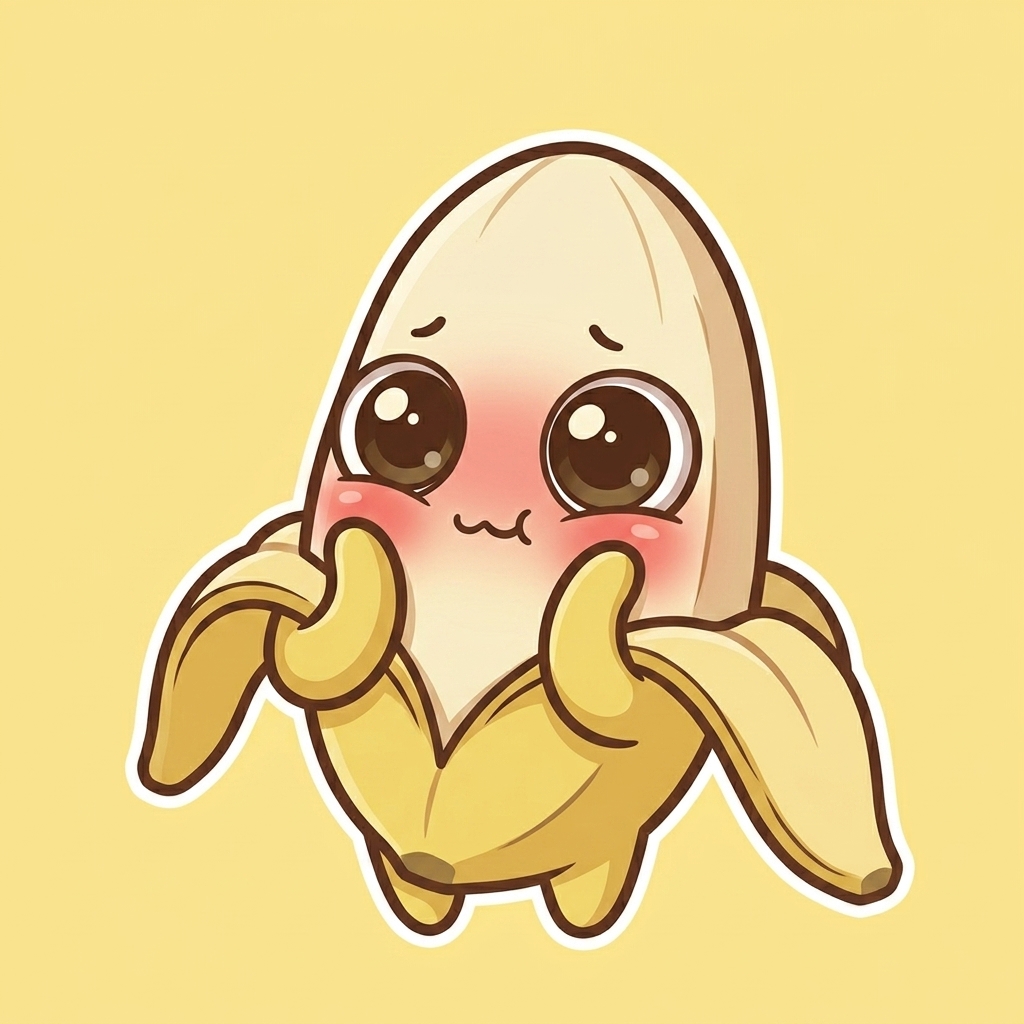 Boonana peeking shyly, hands to cheeks